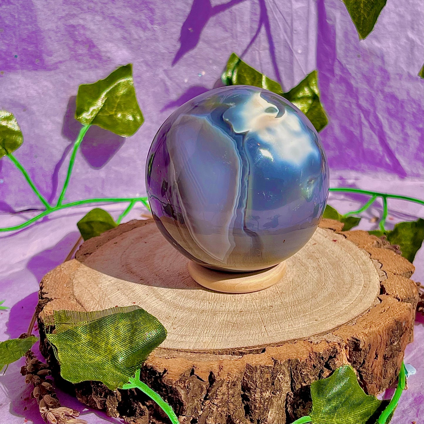 orca agate sphere