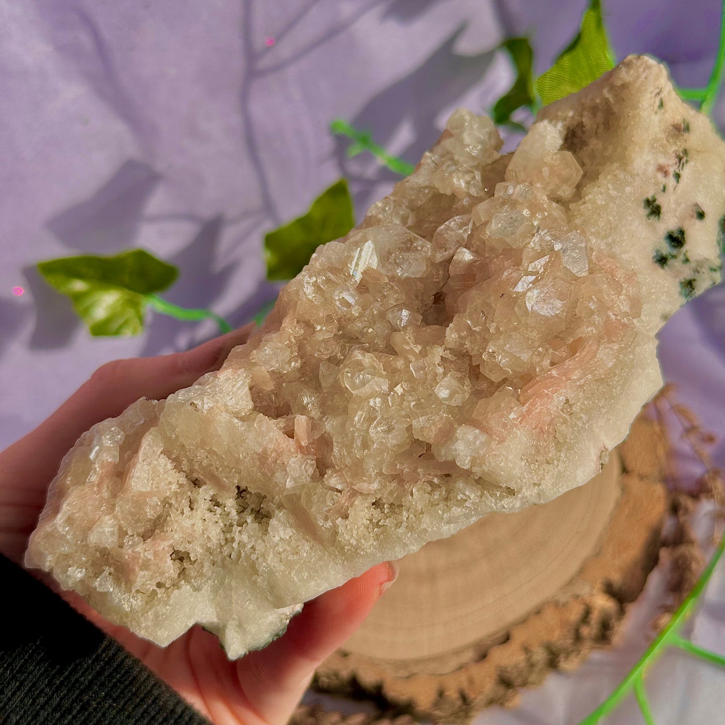 apophyllite with stilbite specimen cluster