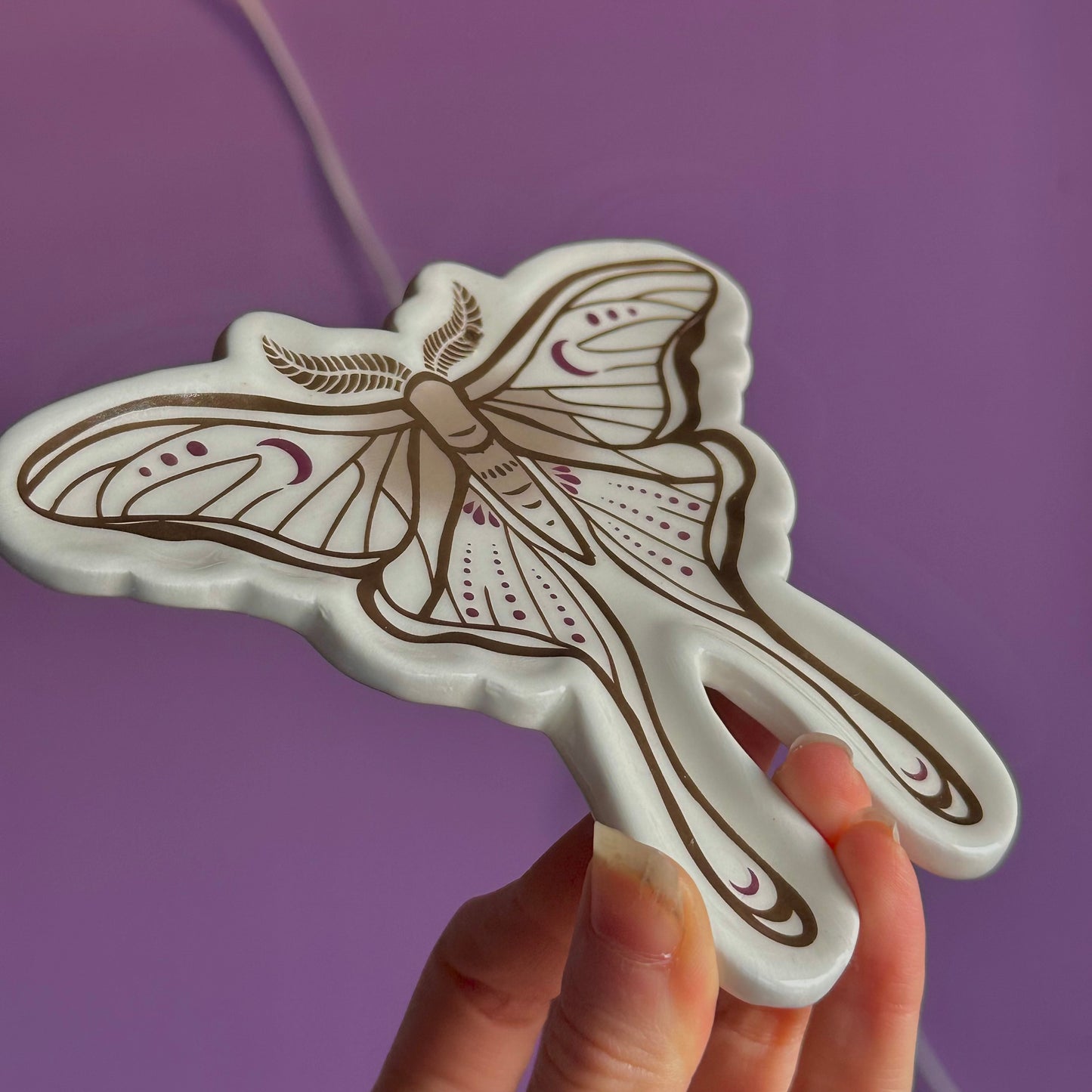 luna moth trinket dish