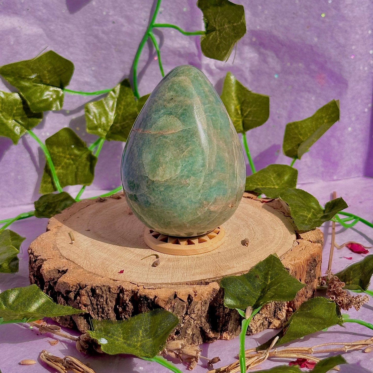 amazonite egg carving