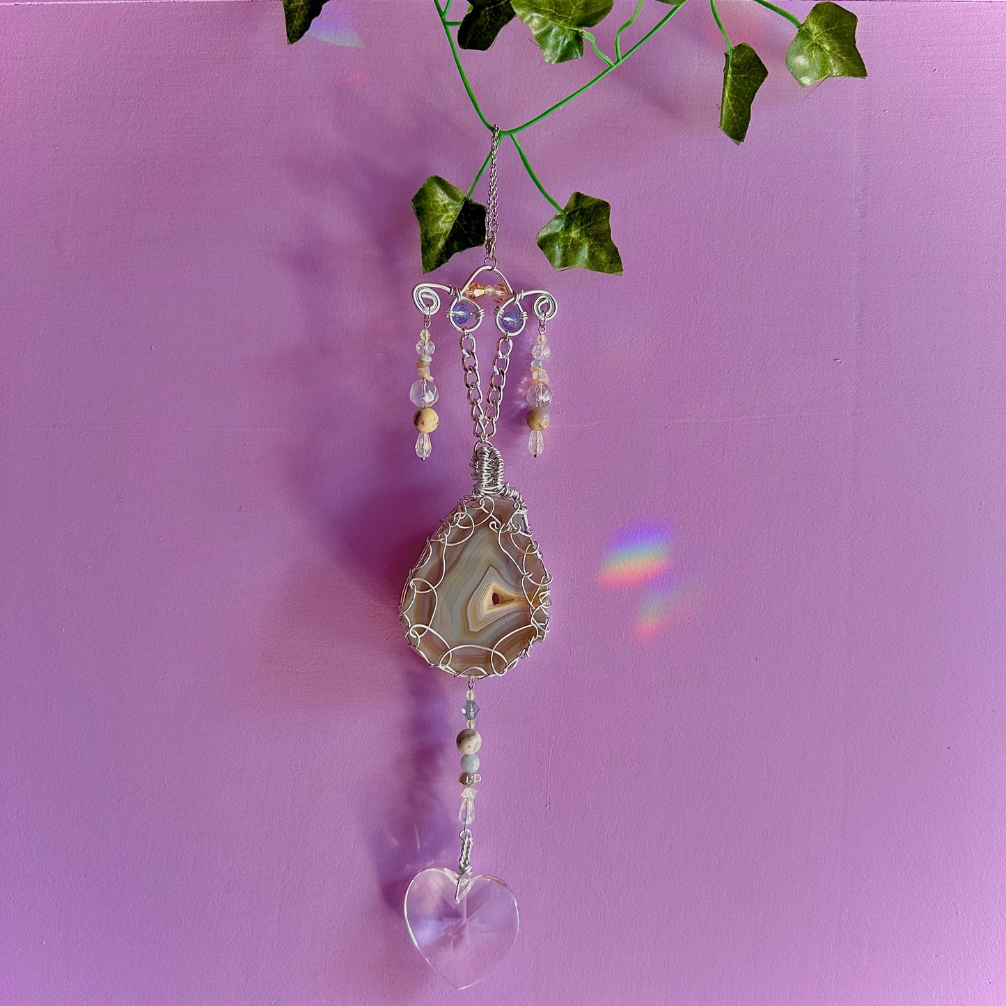 beach sunset suncatcher