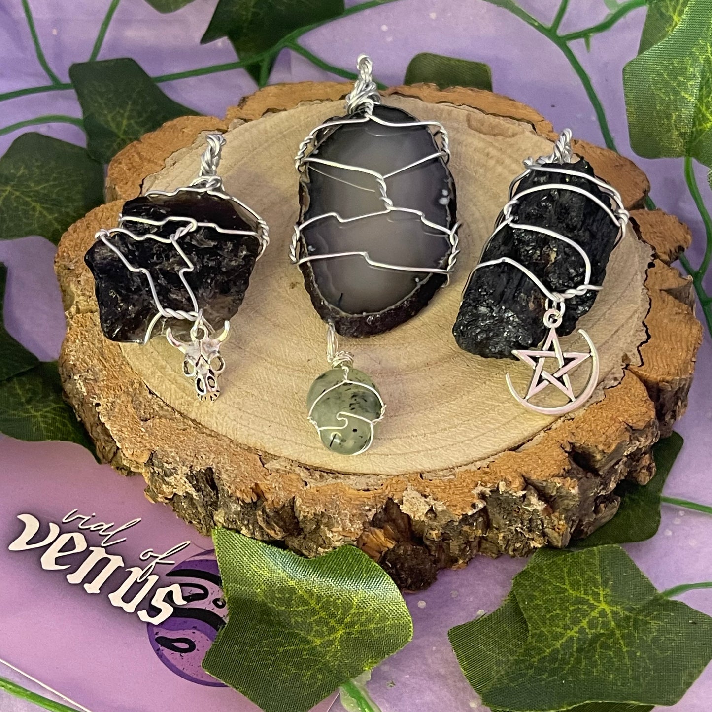 wire wrap pendants halloween
