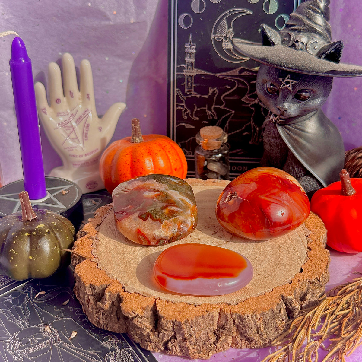 mixed carnelian palm stones ~ choose your own