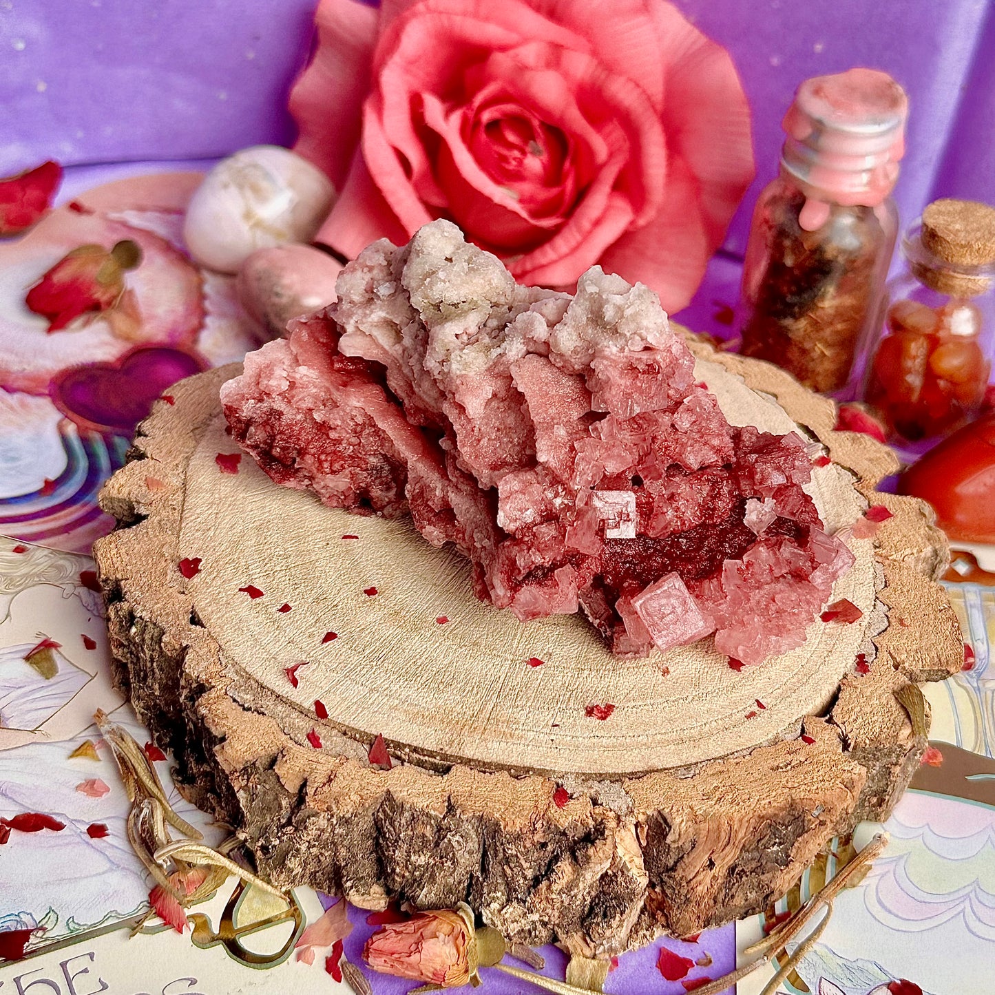 pink halite specimen