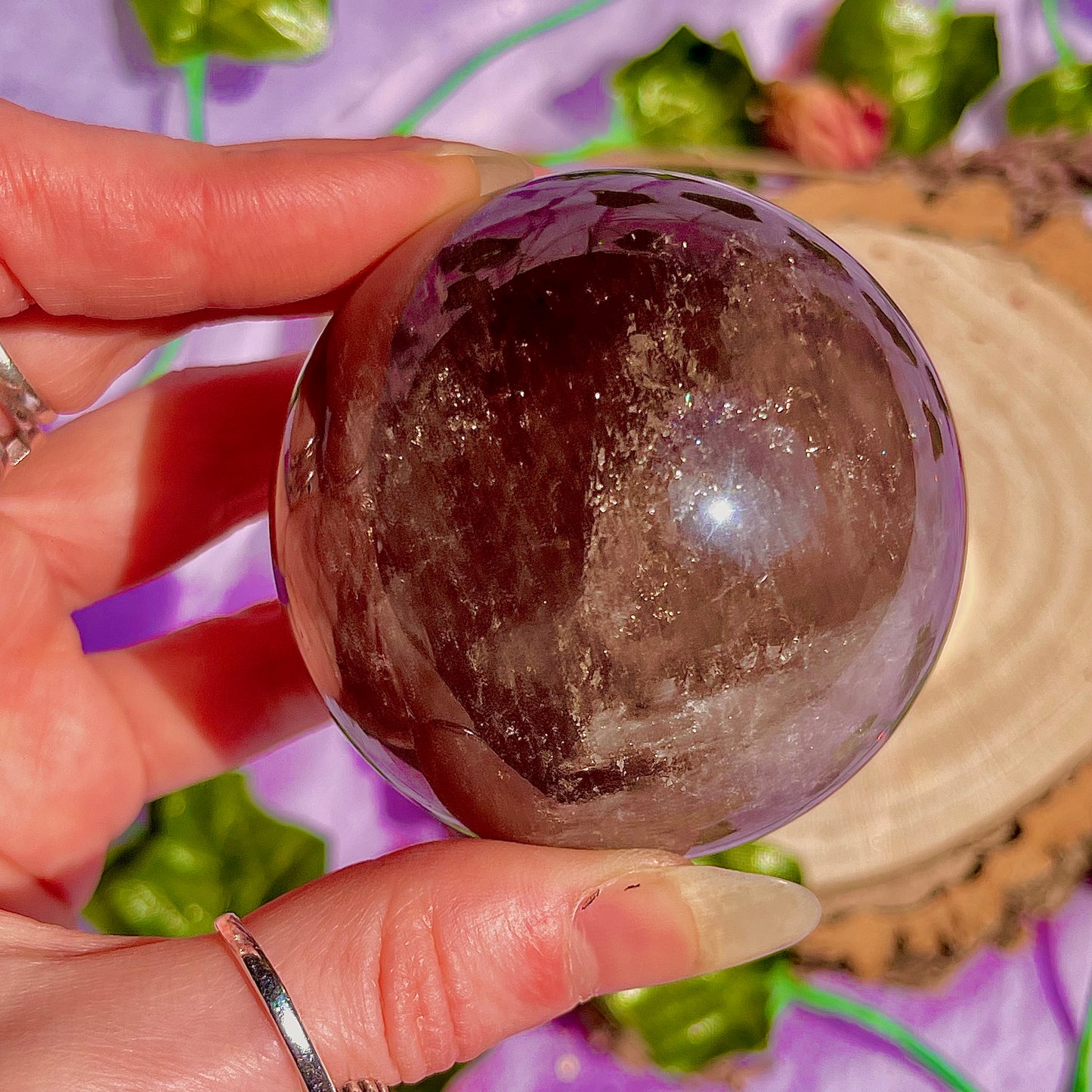 smoky quartz sphere