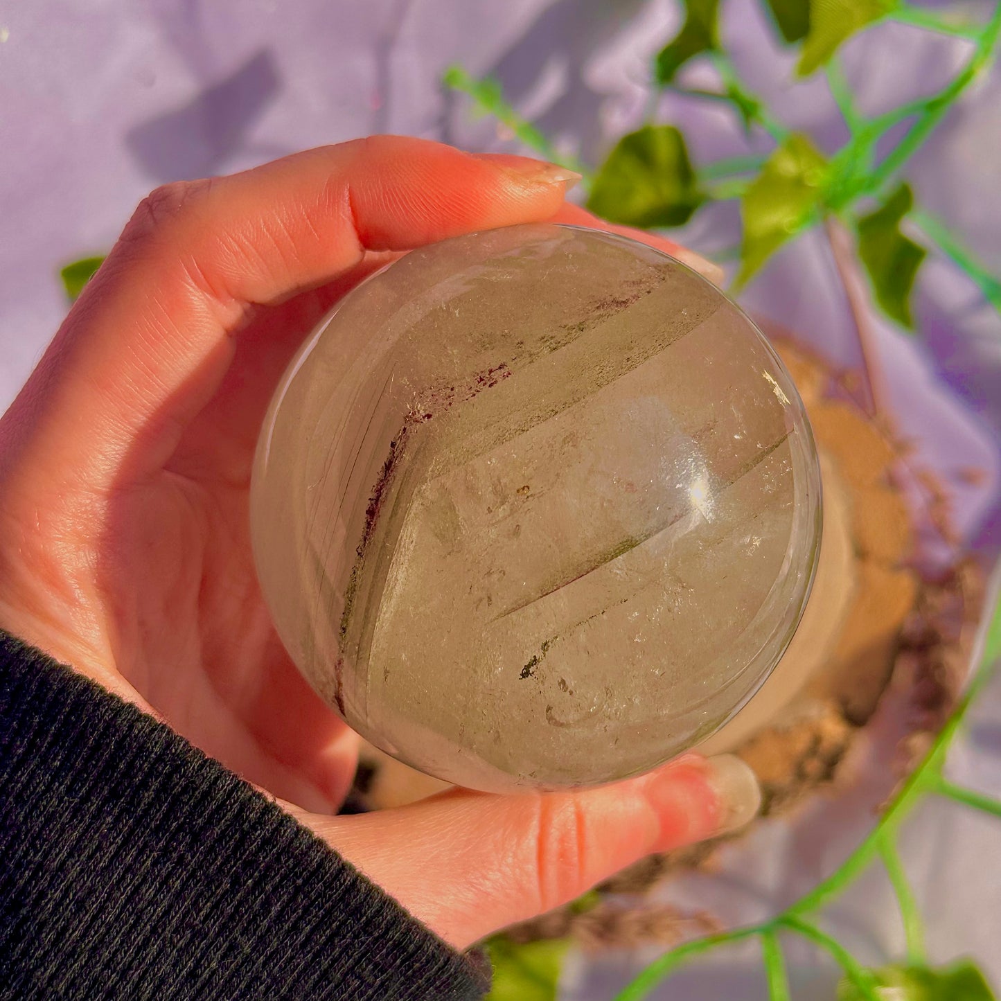 garden quartz sphere ~ 382g