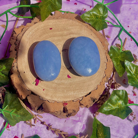 angelite palm stones ~ intuitively chosen