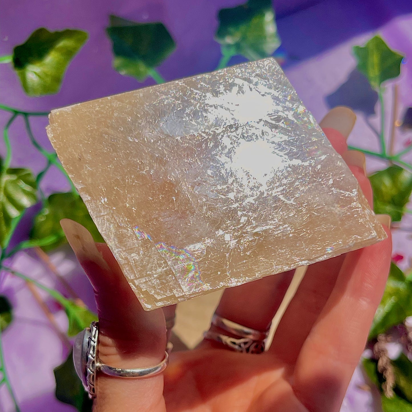 optical golden calcite natural rhododendron ~ xlarge