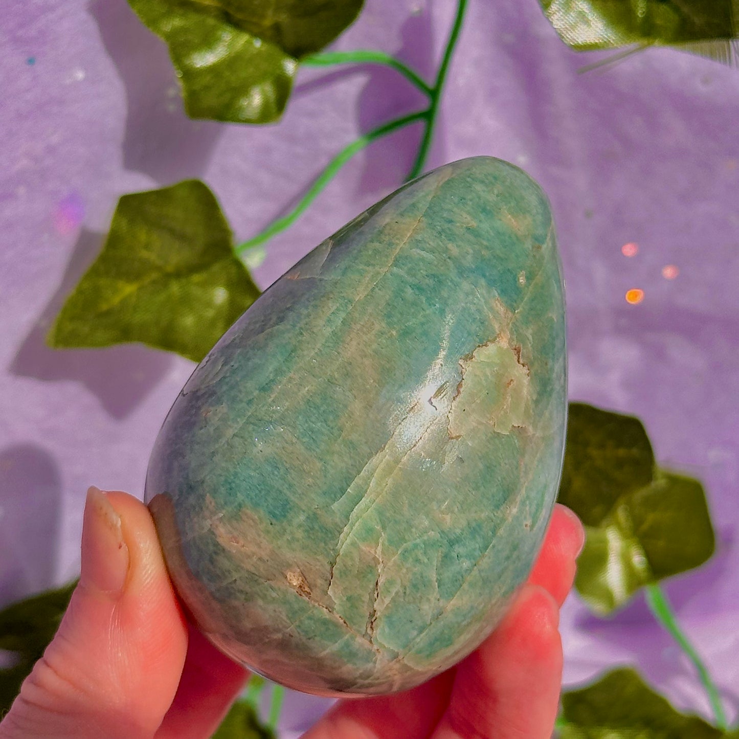 amazonite egg carving