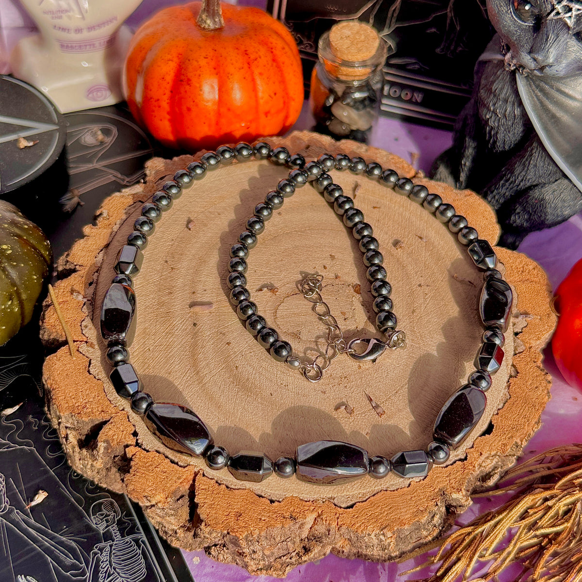 twist hematite 18” necklace