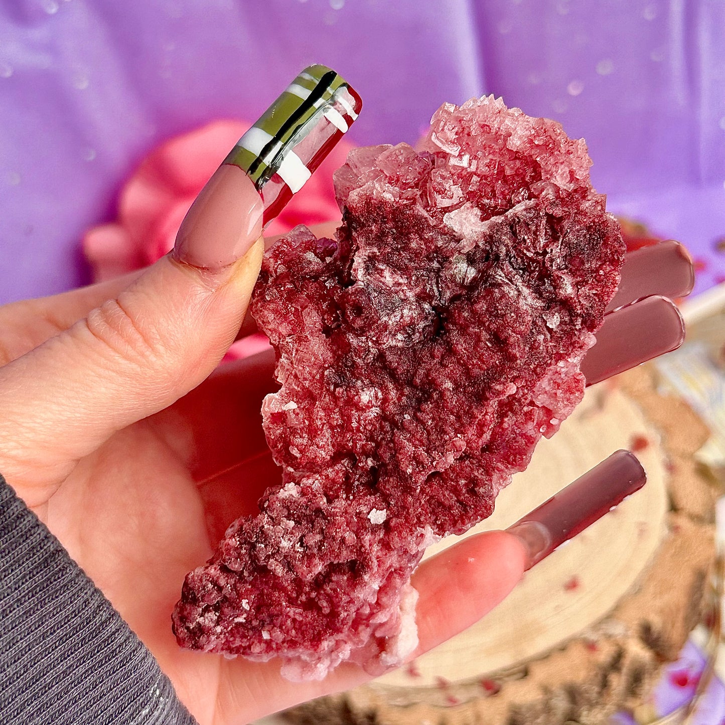 pink halite specimen