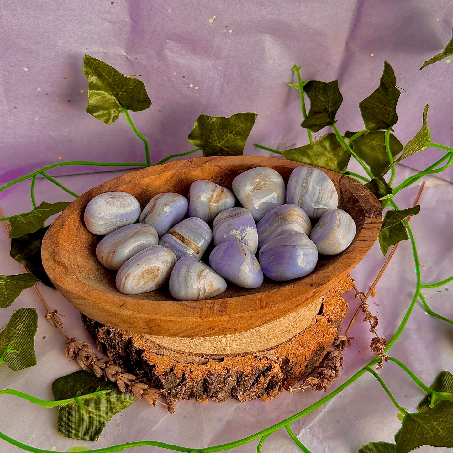 rare blue lace agate tumble