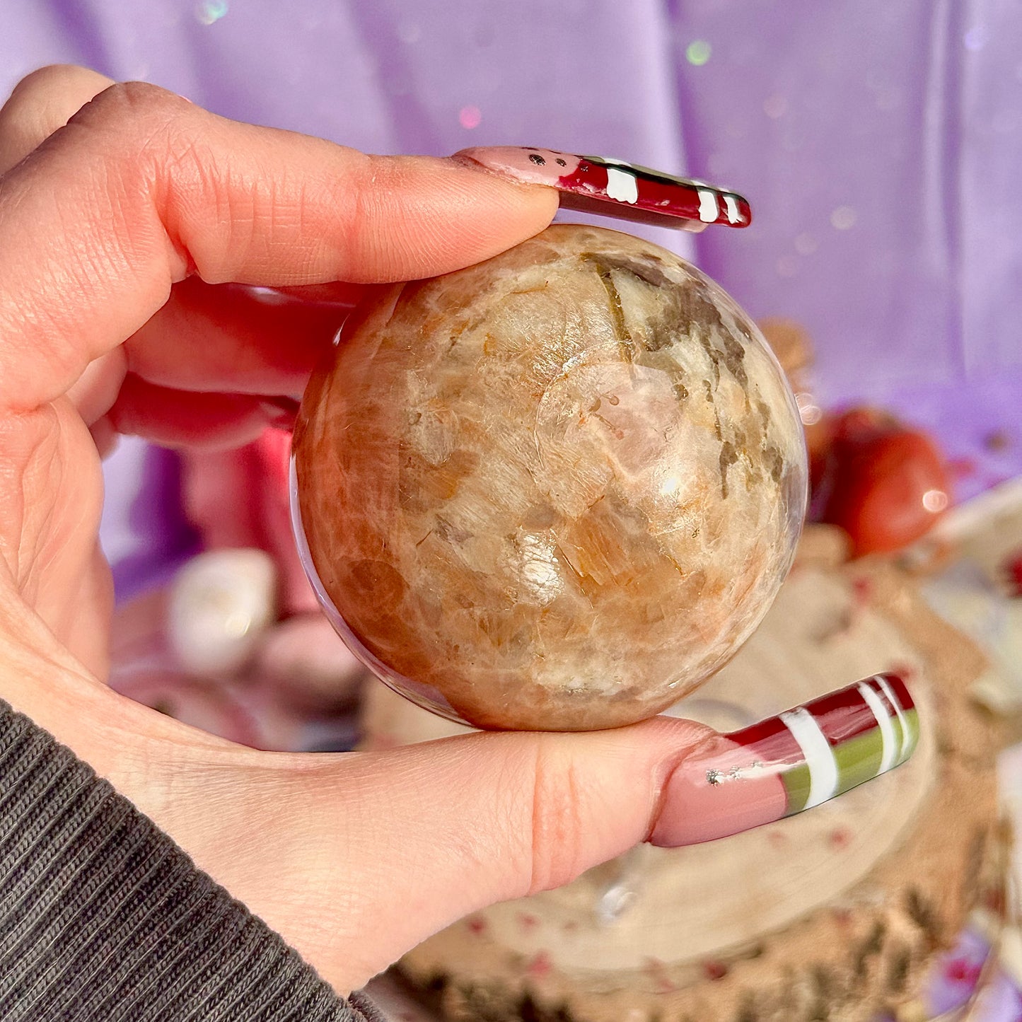 pink moonstone sphere B