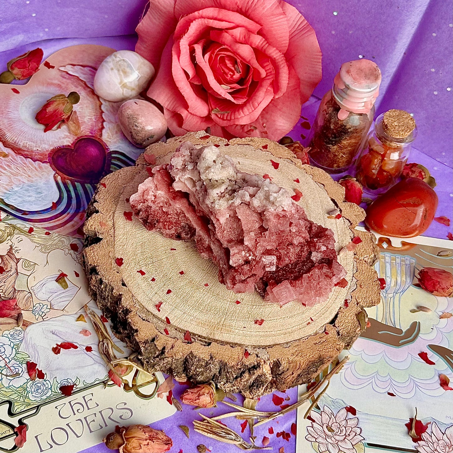 pink halite specimen