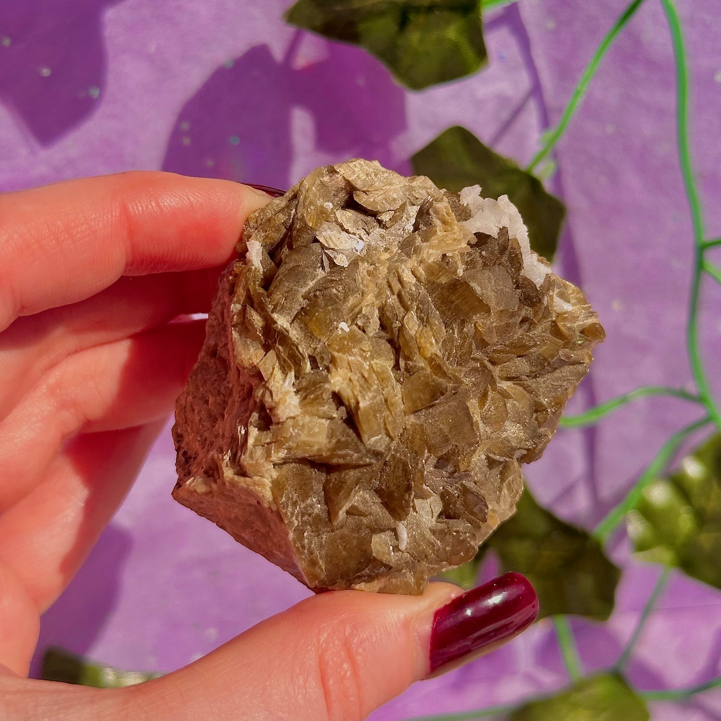 bladed siderite dragon scale cluster specimen
