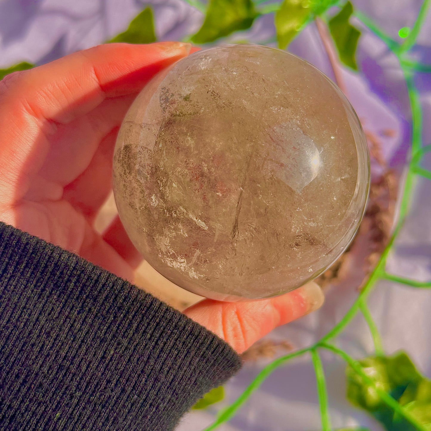 garden quartz sphere ~ 382g