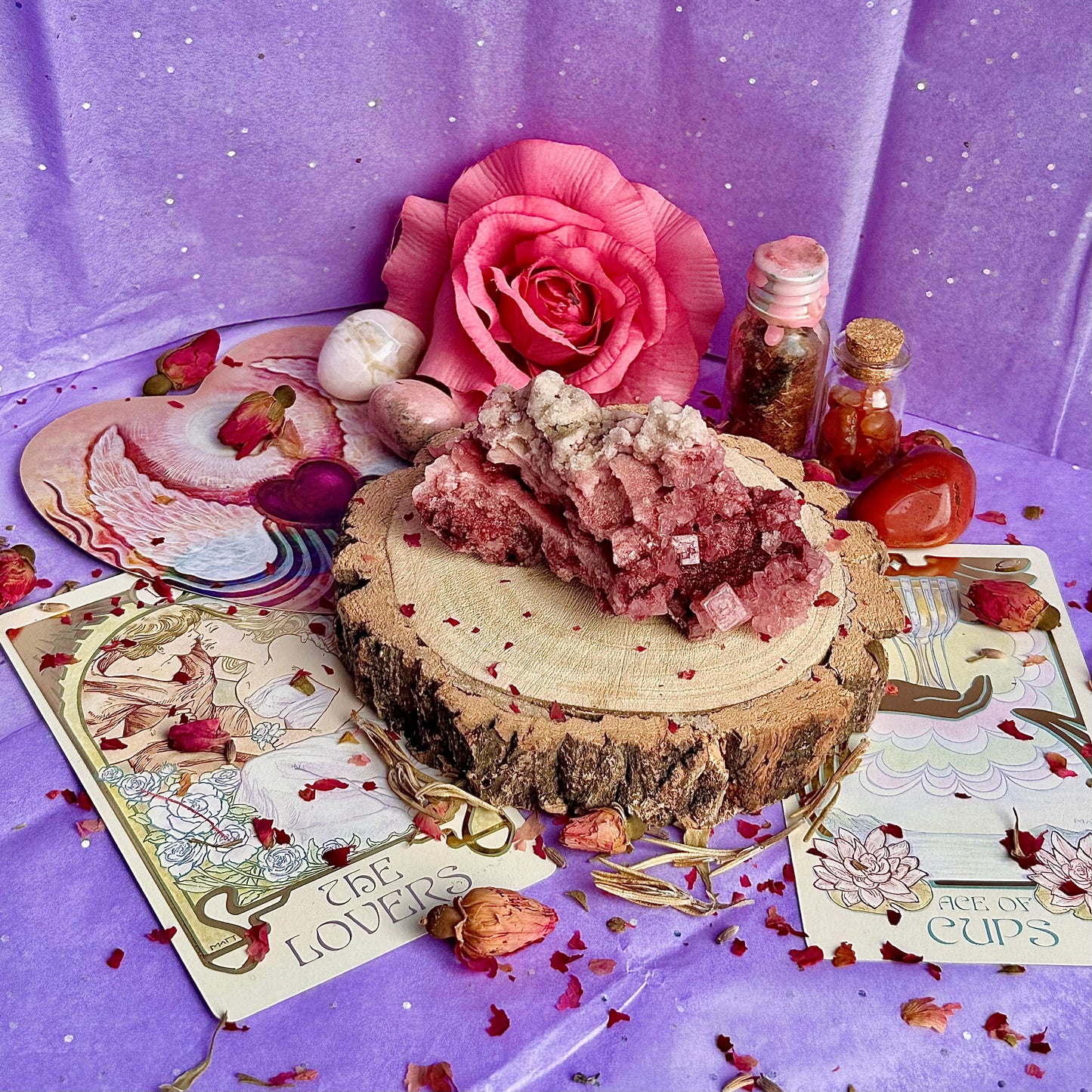 pink halite specimen