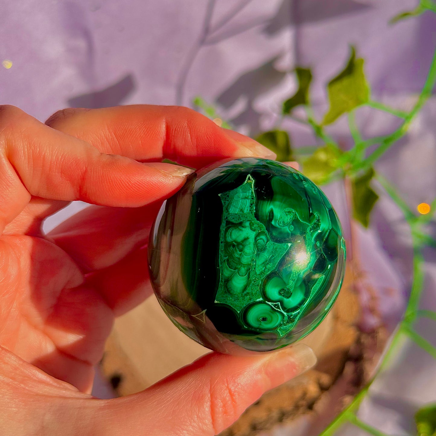 malachite sphere ~ 228g