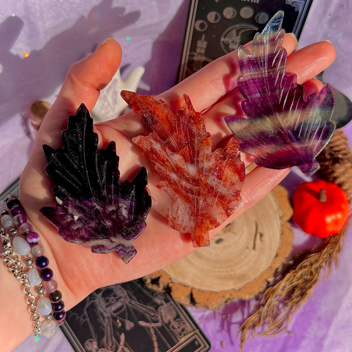 fallen autumn leaf carvings ~ choose your own