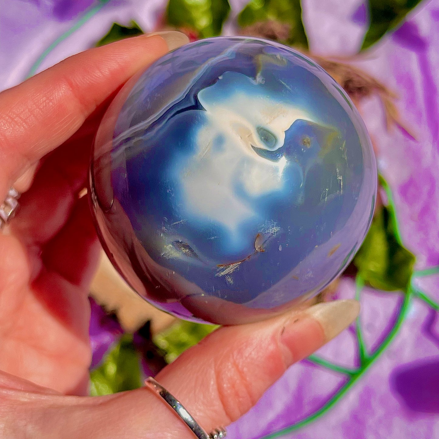 orca agate sphere