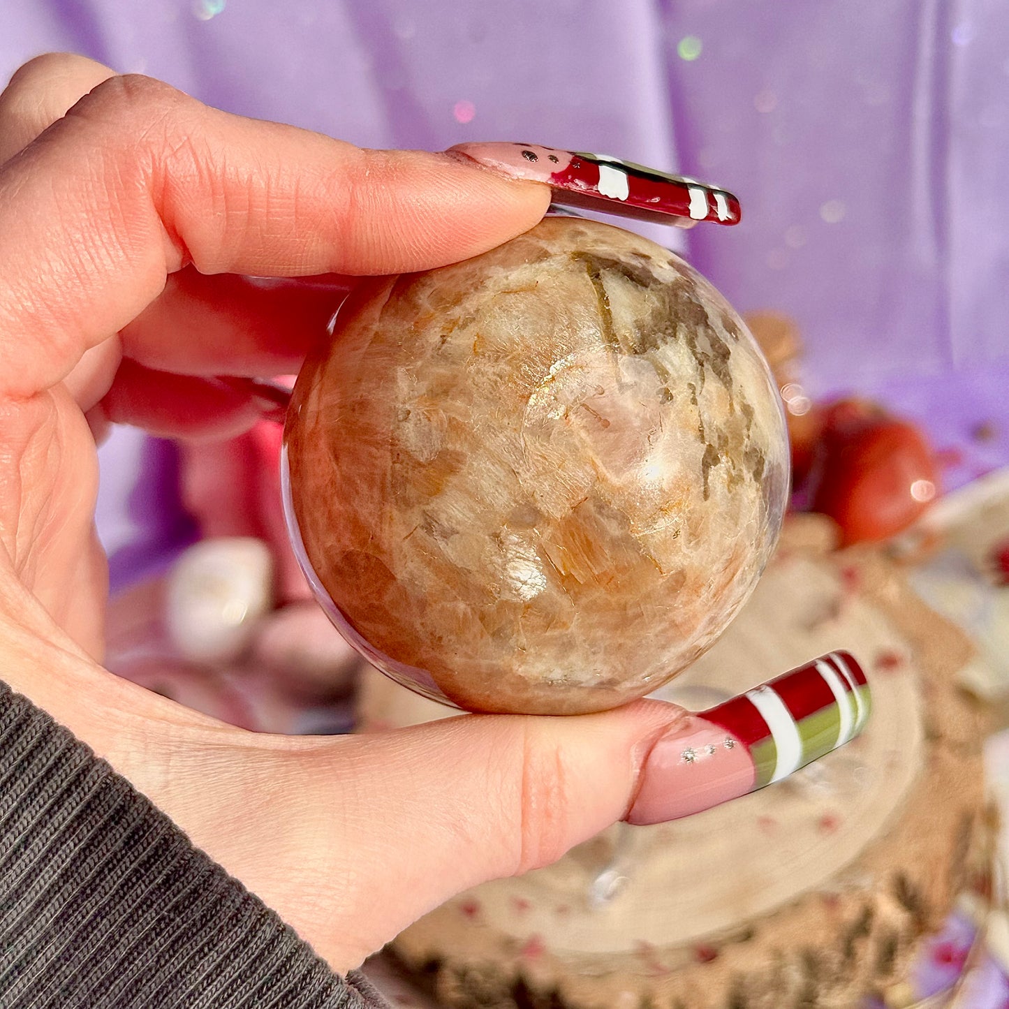 pink moonstone sphere B