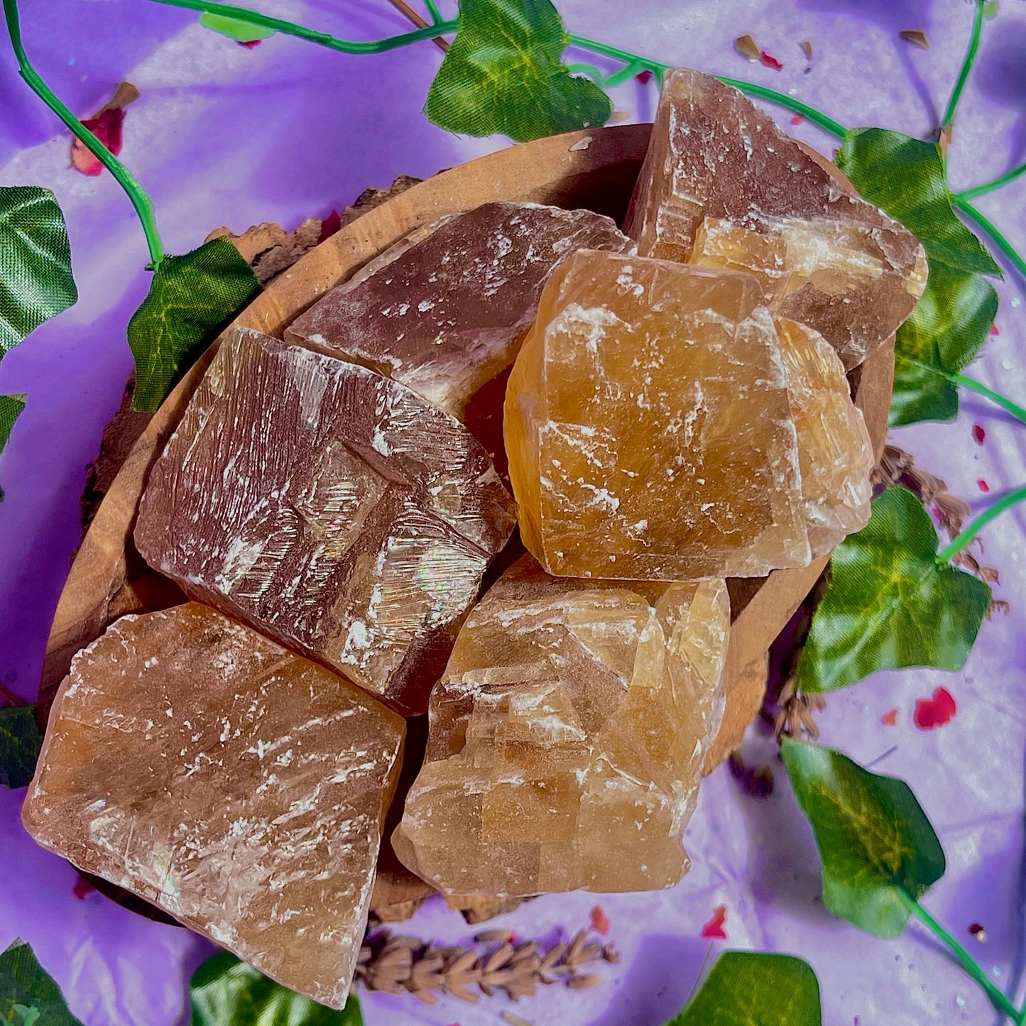 honey calcite raw/rough