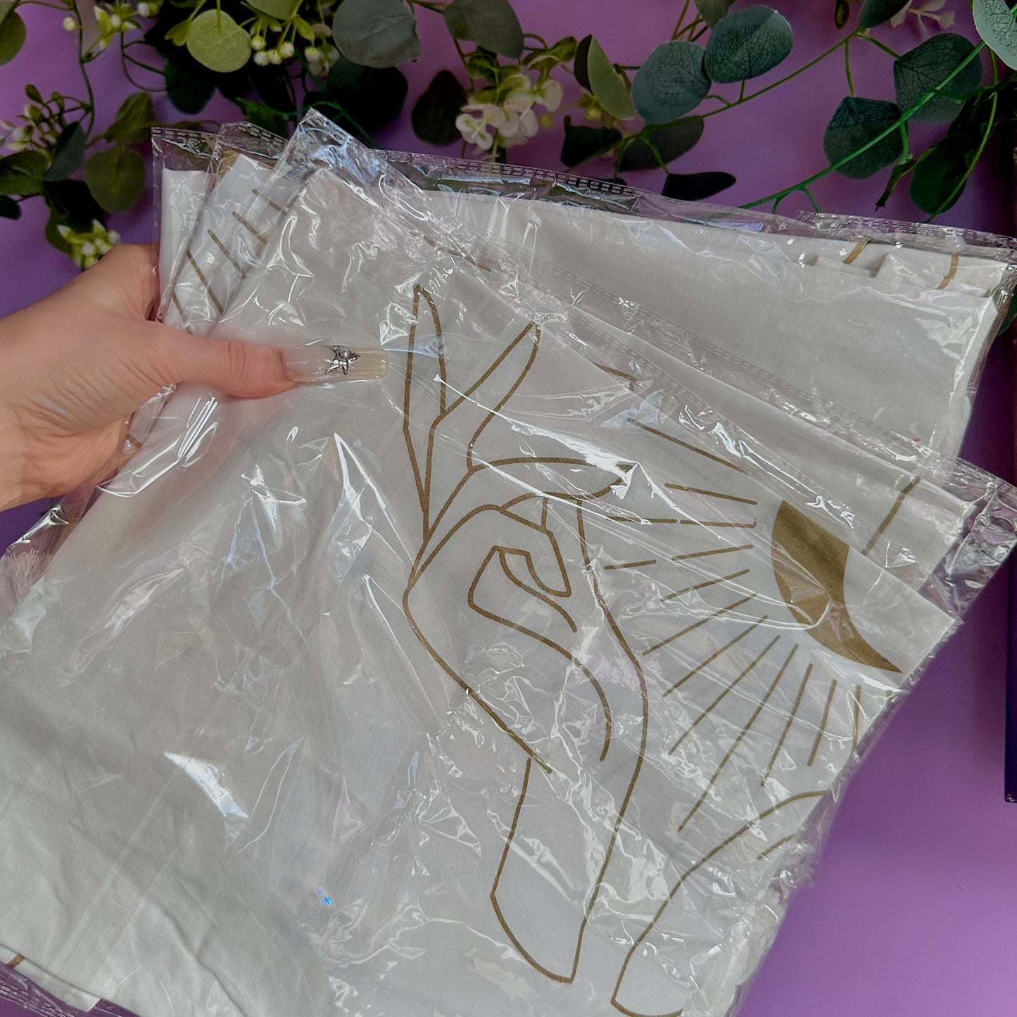mystical hands cotton altar cloth