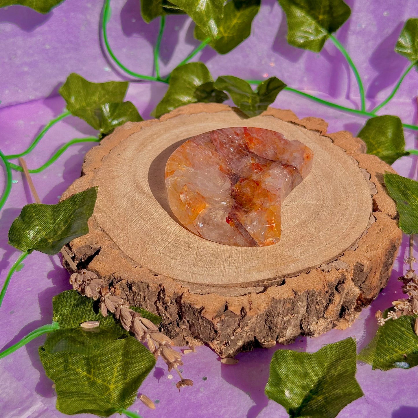 fire quartz moon bowl carving