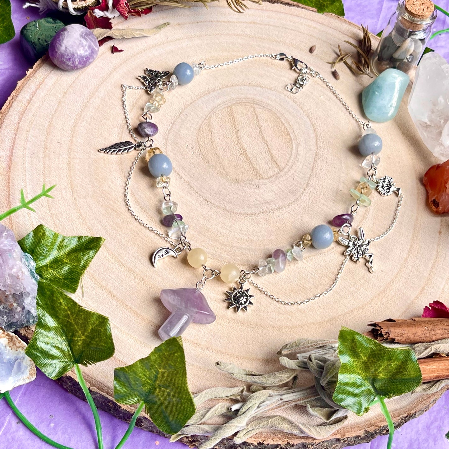 a fairies garden necklace