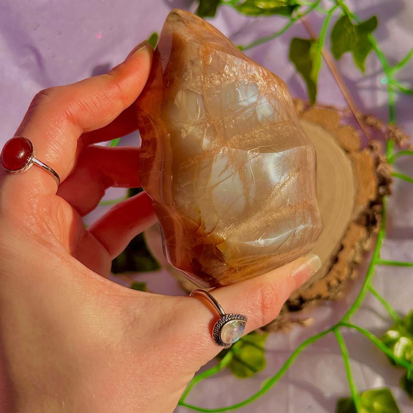 moonstone flame carving ~ intuitively chosen