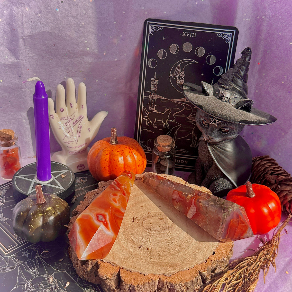 carnelian x moss agate generator wands ~ choose your own