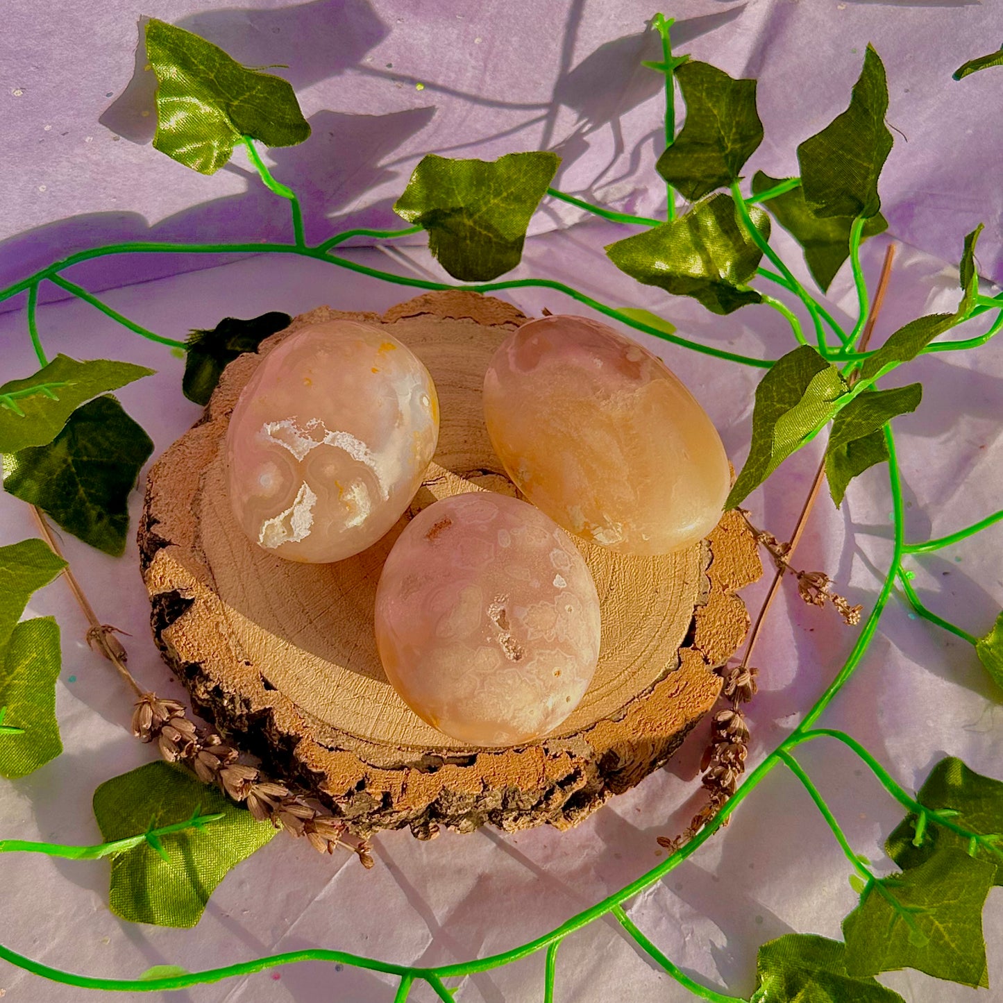 flower agate palm stone ~ intuitively chosen