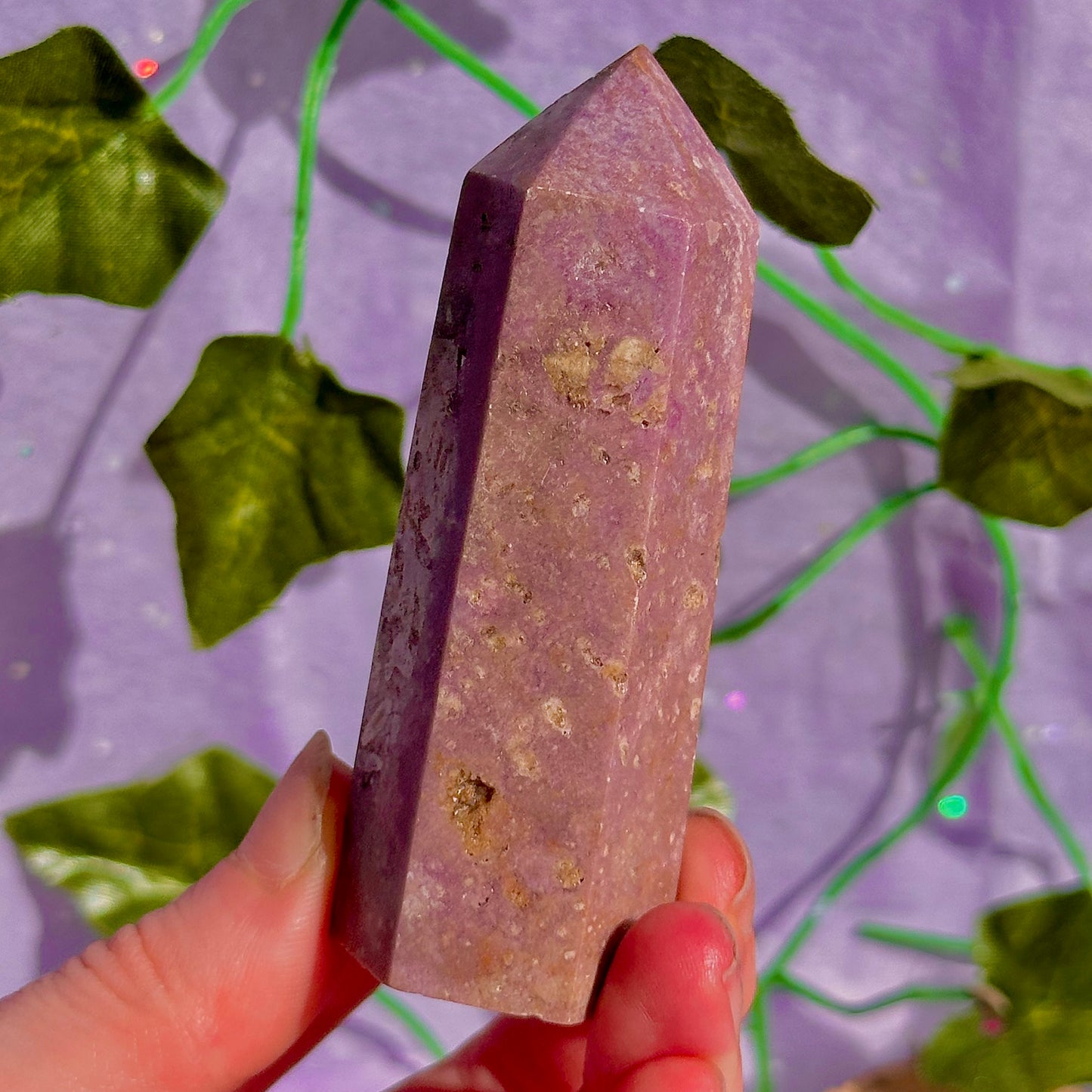 purple towers ~ lepidolite & phosphosiderite ~ choose your own