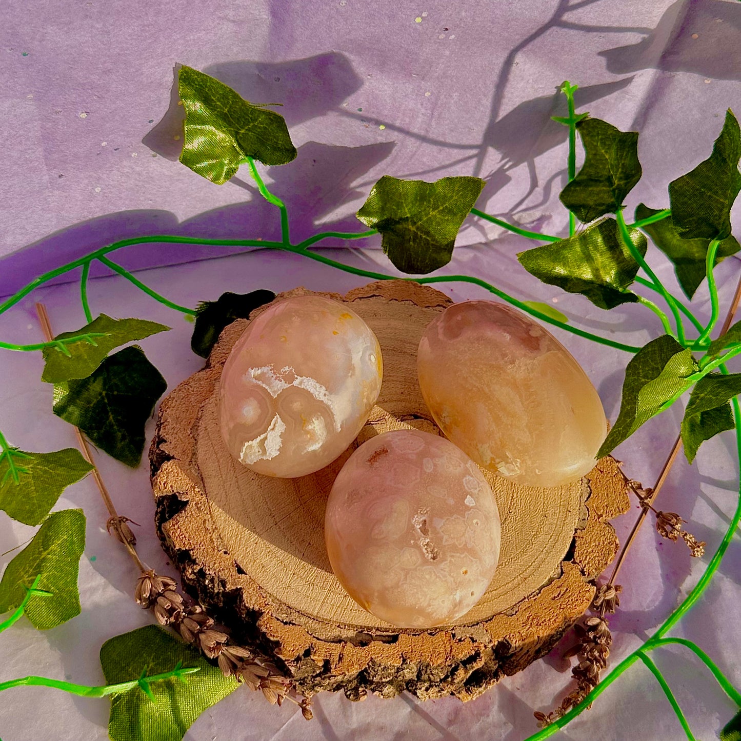 flower agate palm stone ~ intuitively chosen