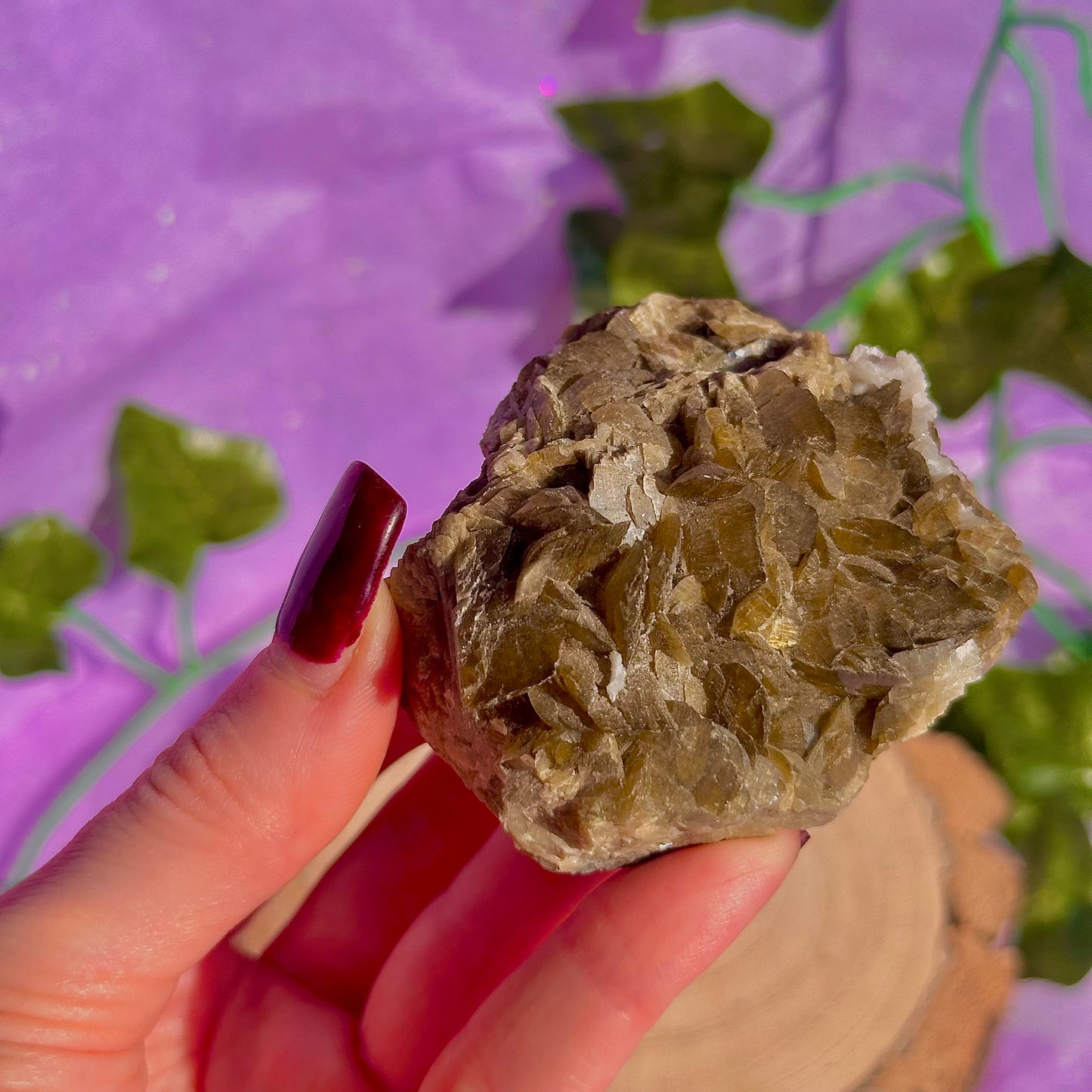 bladed siderite dragon scale cluster specimen