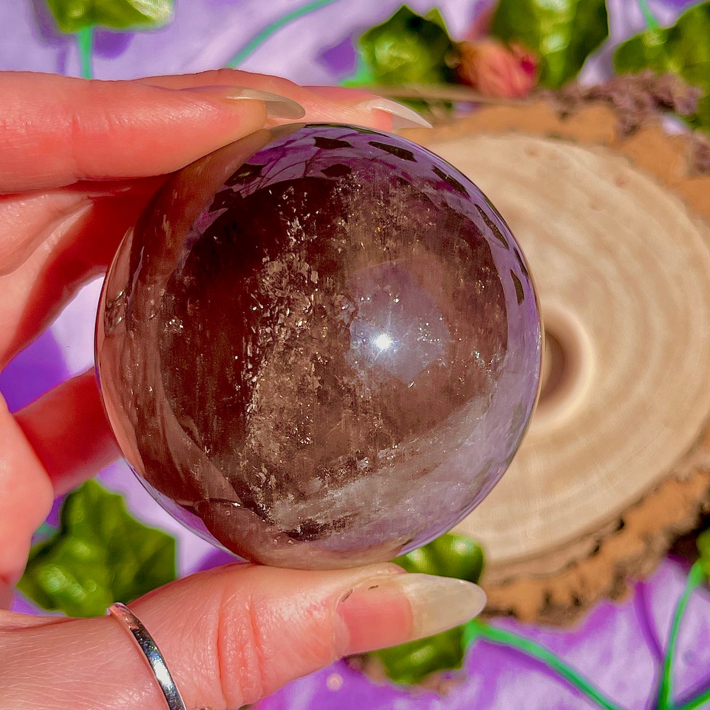 smoky quartz sphere