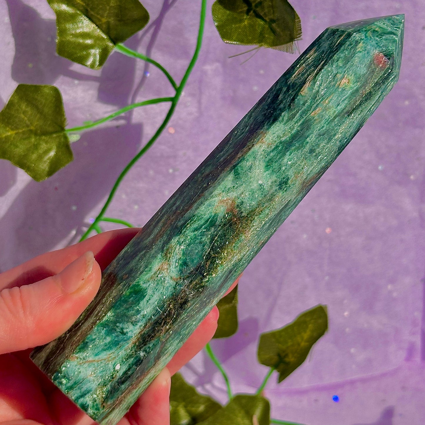 green fuchsite tower