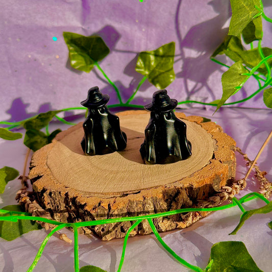 black obsidian ghost carving ~ intuitively chosen