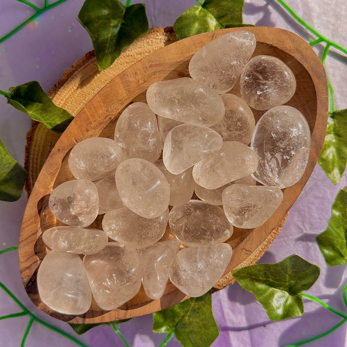 clear quartz tumbles ~ preloved