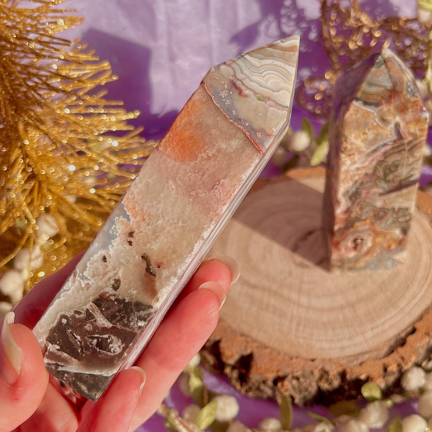 mexican crazy lace agate tower ~ choose your own