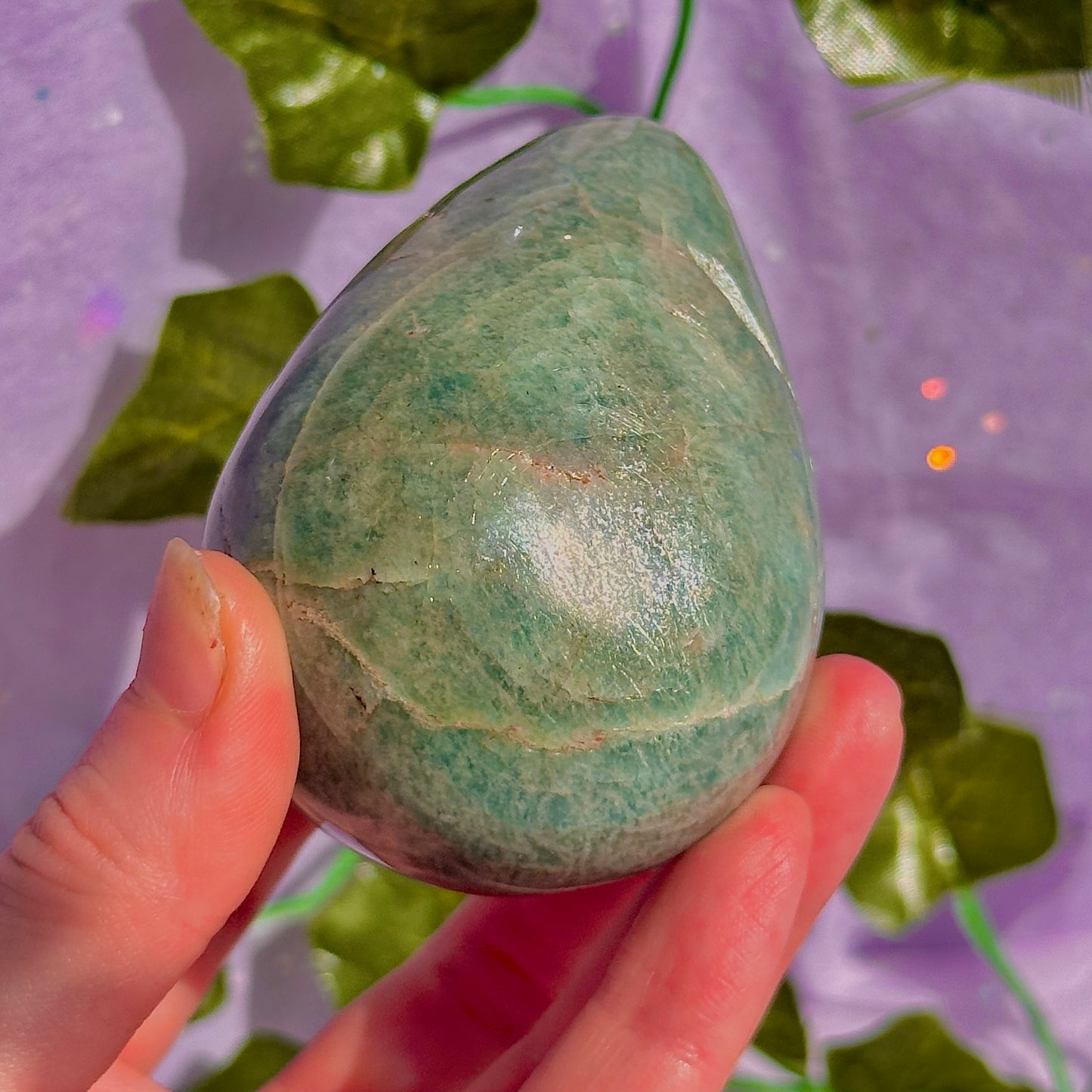 amazonite egg carving