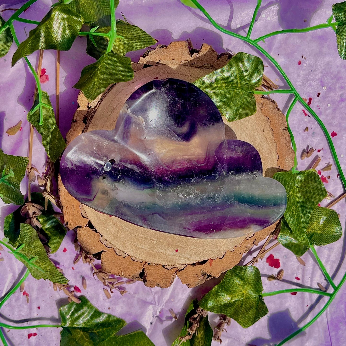 rainbow fluorite cloud bowl B
