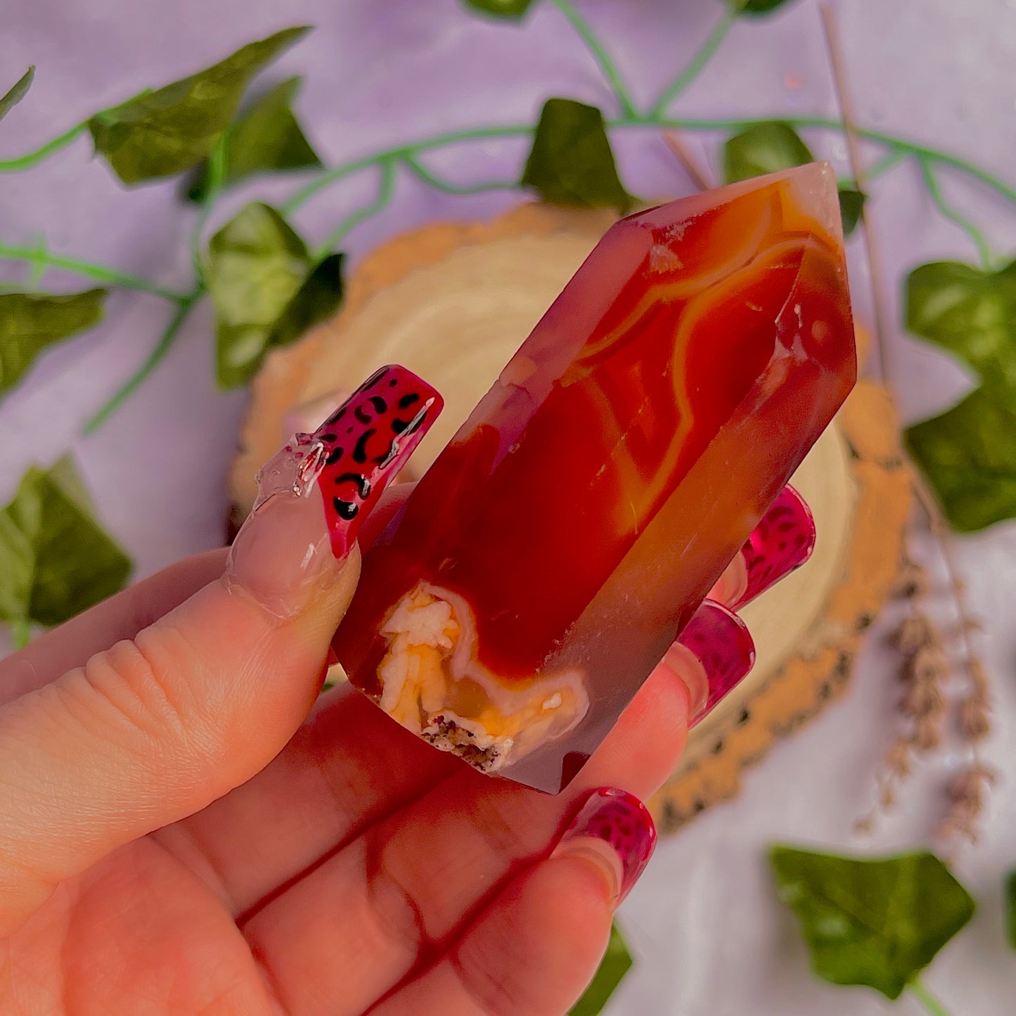 carnelian & flower agate towers ~ choose your own