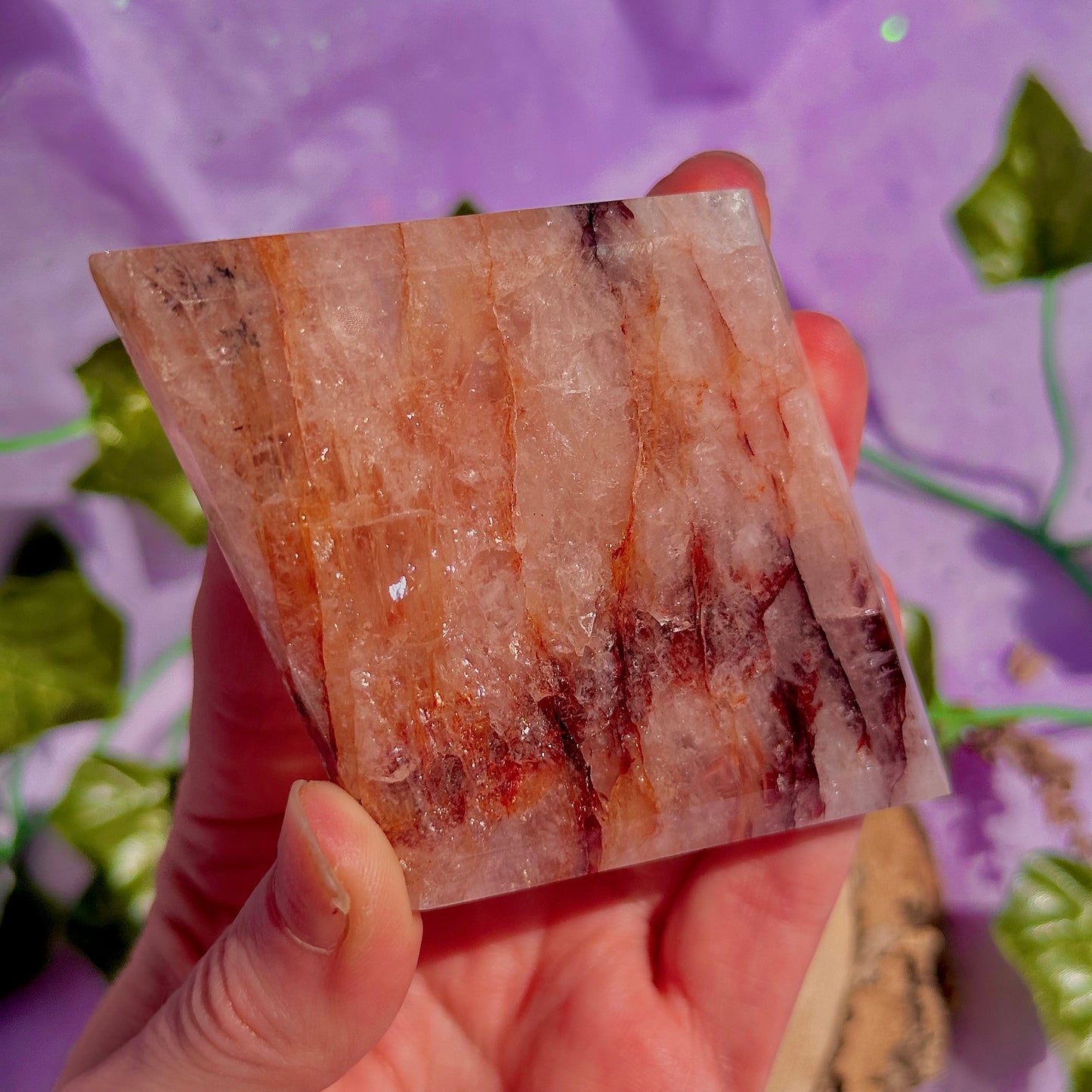 fire quartz diamond carving with stand