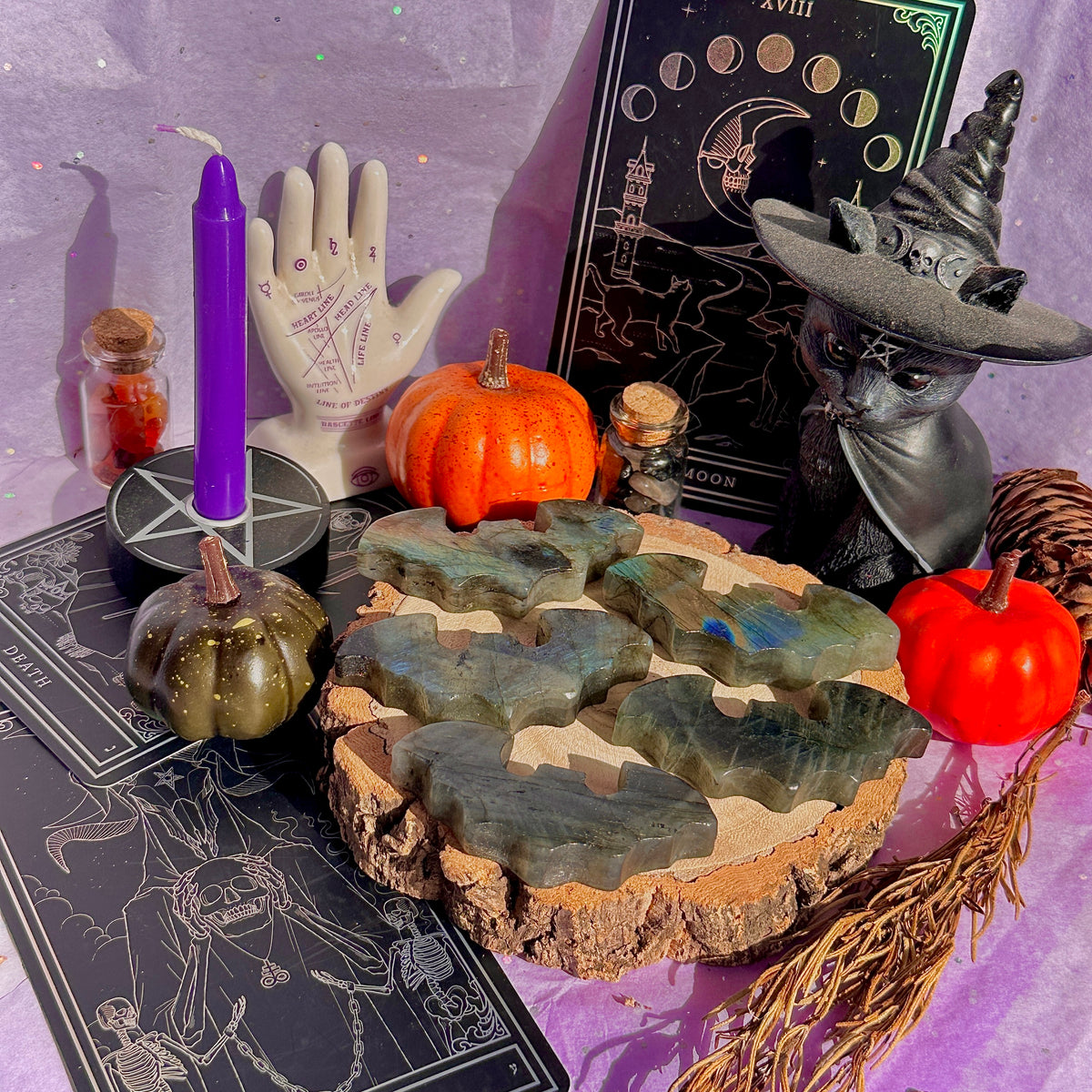labradorite bat carvings ~ intuitively chosen