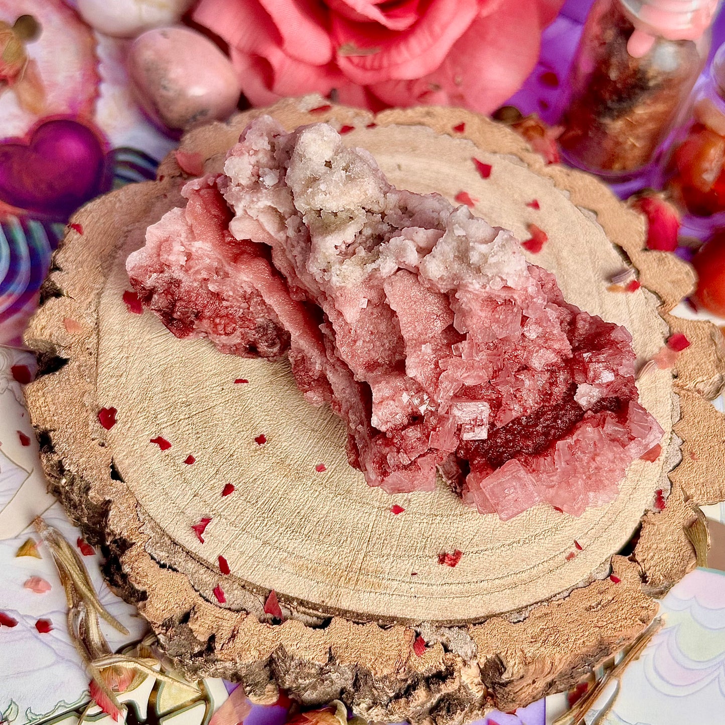 pink halite specimen