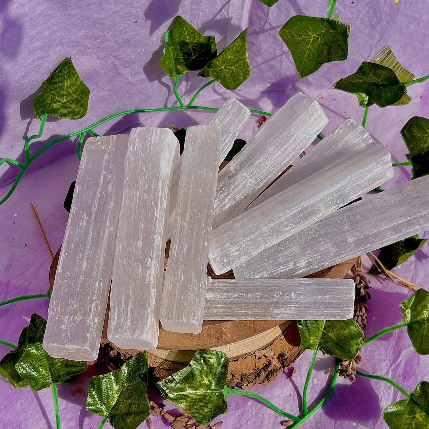 satin spar selenite medium wands (raw/rough)