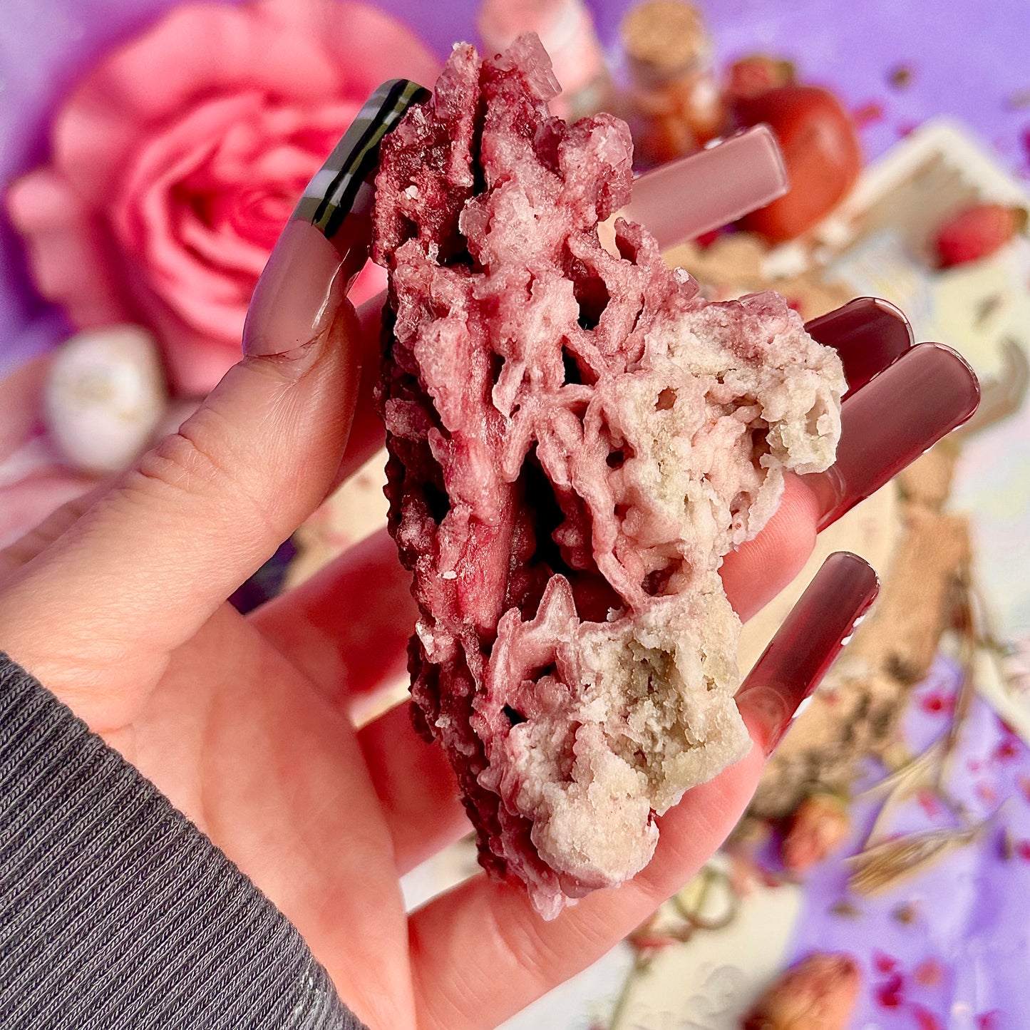 pink halite specimen