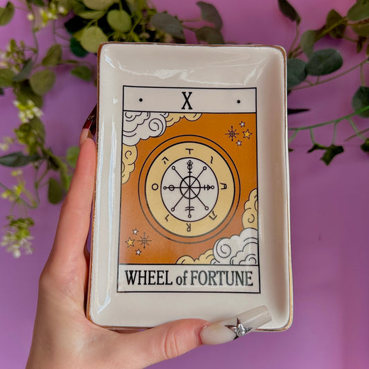 the wheel of fortune vintage tarot trinket dish
