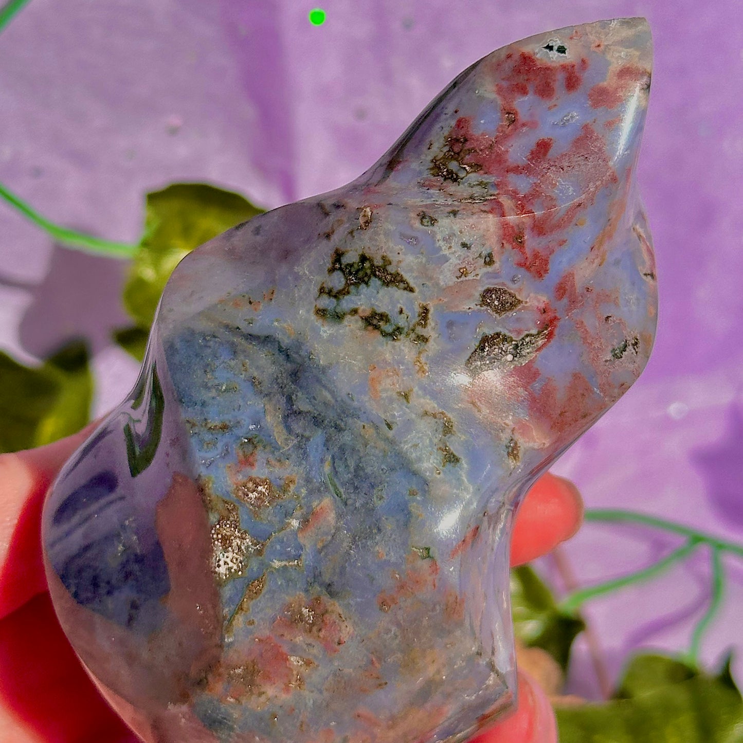 pastel sea jasper flame carving